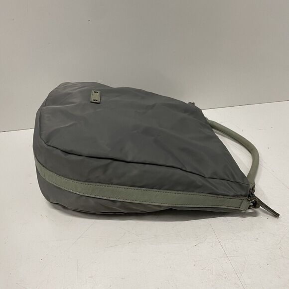 Liebeskind Berlin Leather Nylon Crossbody Shoulder Hand Bag Purse Gray Large - Picture 6 of 11